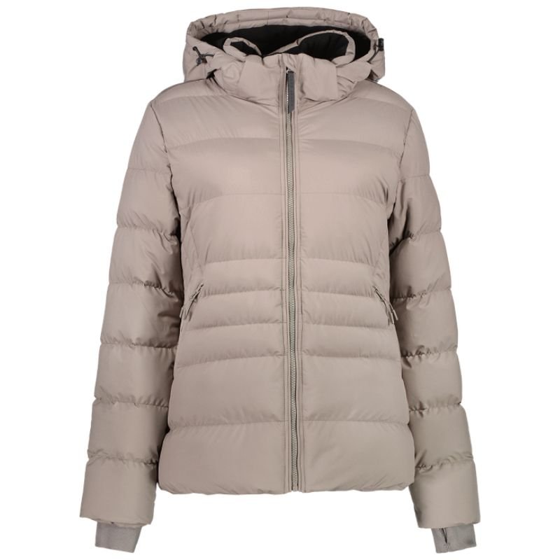 Beige short puffer jacket Moyna - Capuchon Fashion