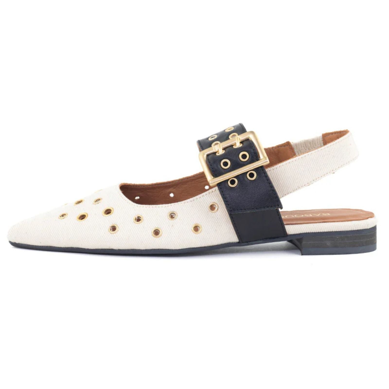 Beige slingback schoenen Samee - Capuchon Fashion