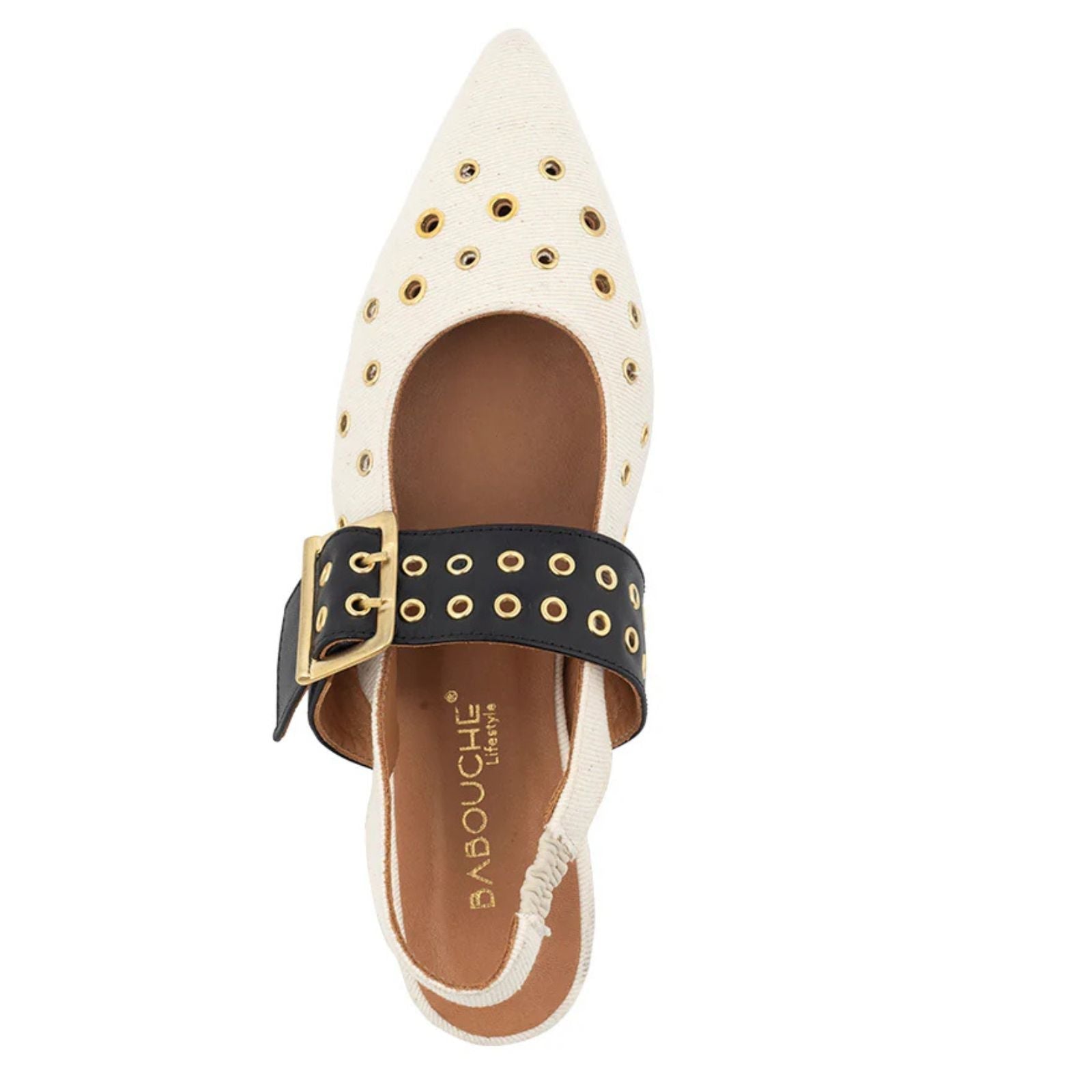 Beige slingback schoenen Samee - Capuchon Fashion