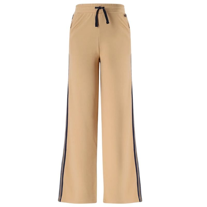 Beige sportieve broek met tape Spirit - Capuchon Fashion