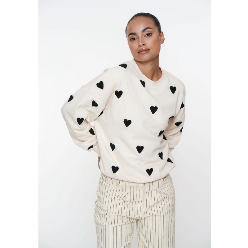 Beige sweater Hearts 52084 - Capuchon Fashion