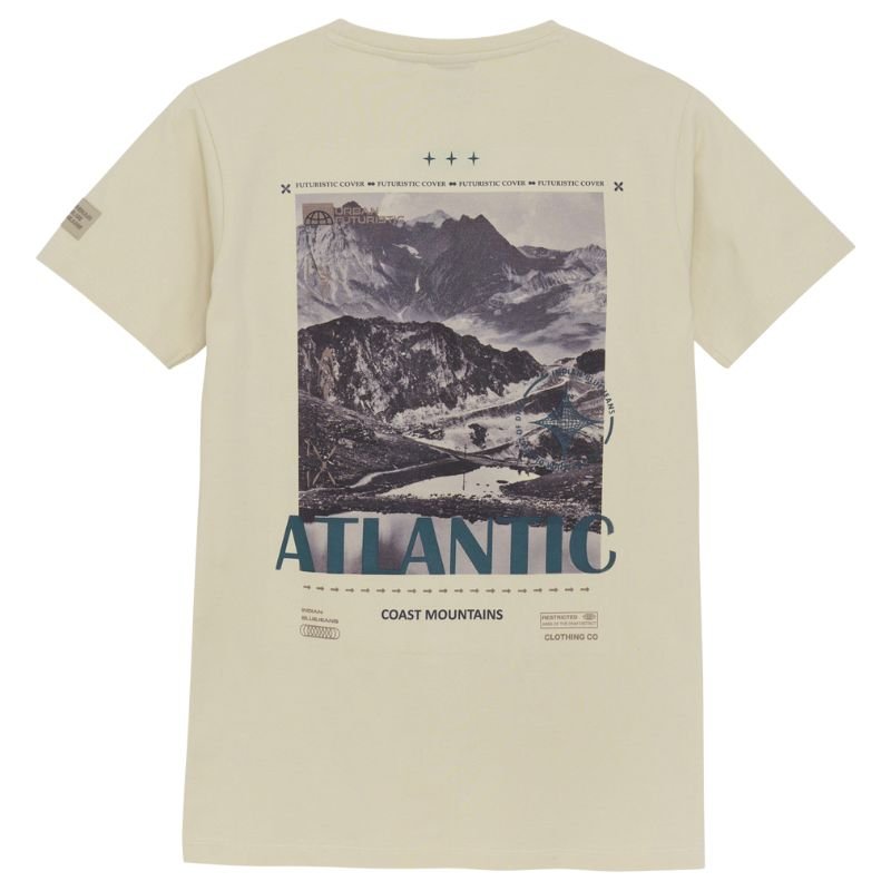 Beige t-shirt Chest Print - Capuchon Fashion
