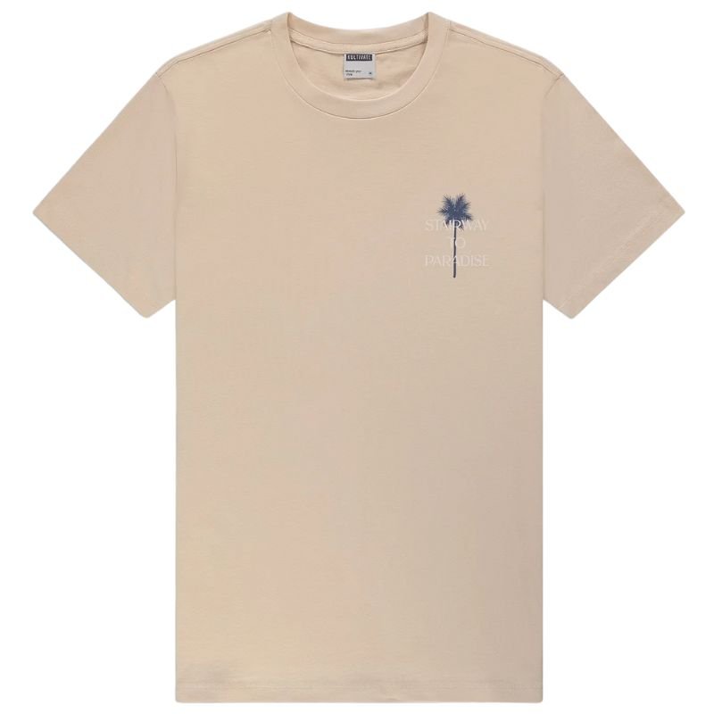 Beige t-shirt Stairway - Capuchon Fashion