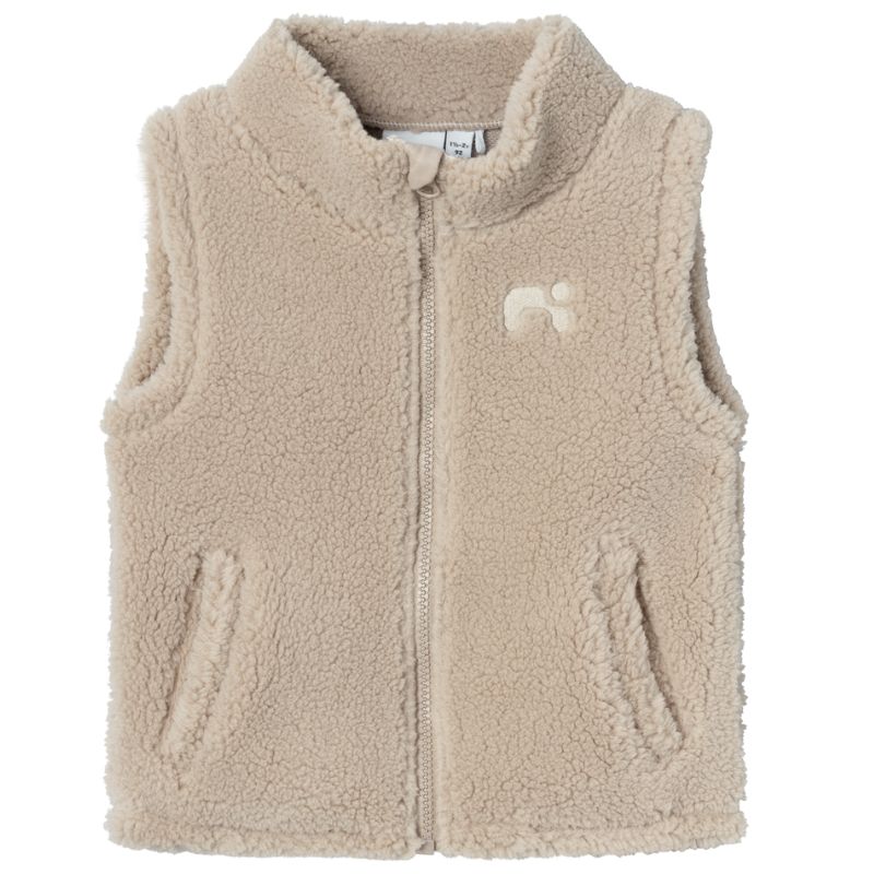 Beige teddy gilet Lofen - Capuchon Fashion