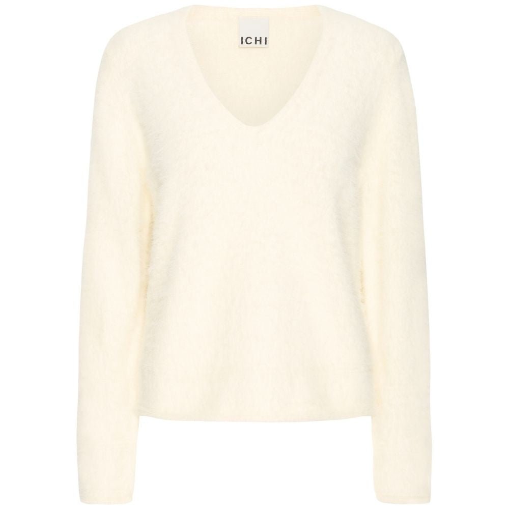 Beige v - hals knit pullover Devina - Capuchon Fashion