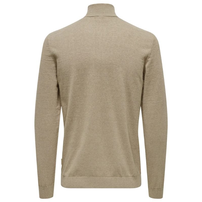 Beige zip pullover Loui knitted - Capuchon Fashion