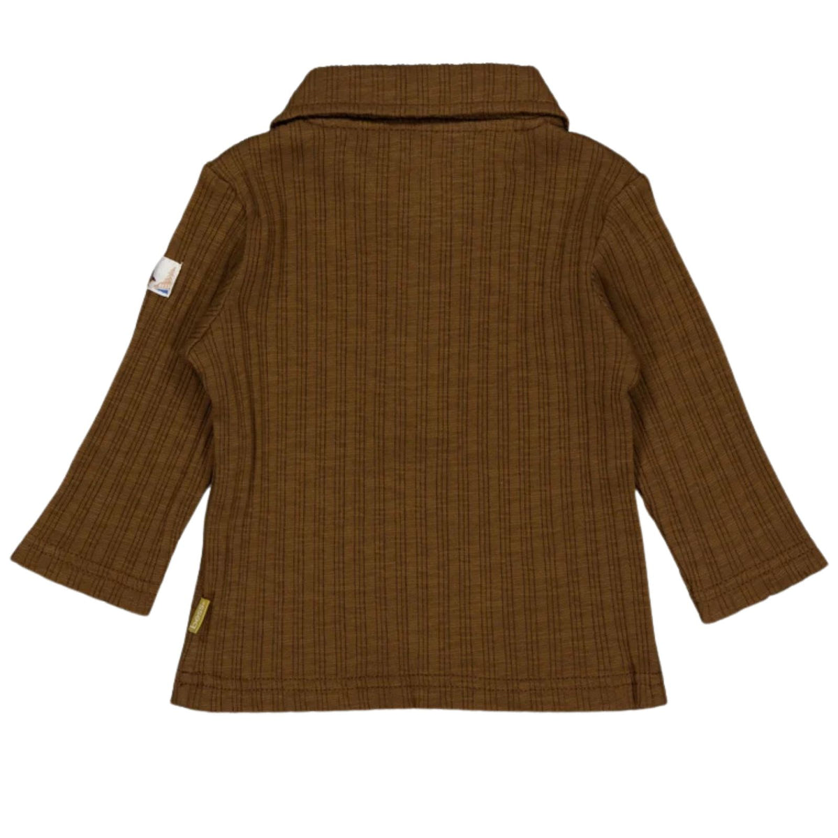 Donkerbruin effen rib shirtje Abel
