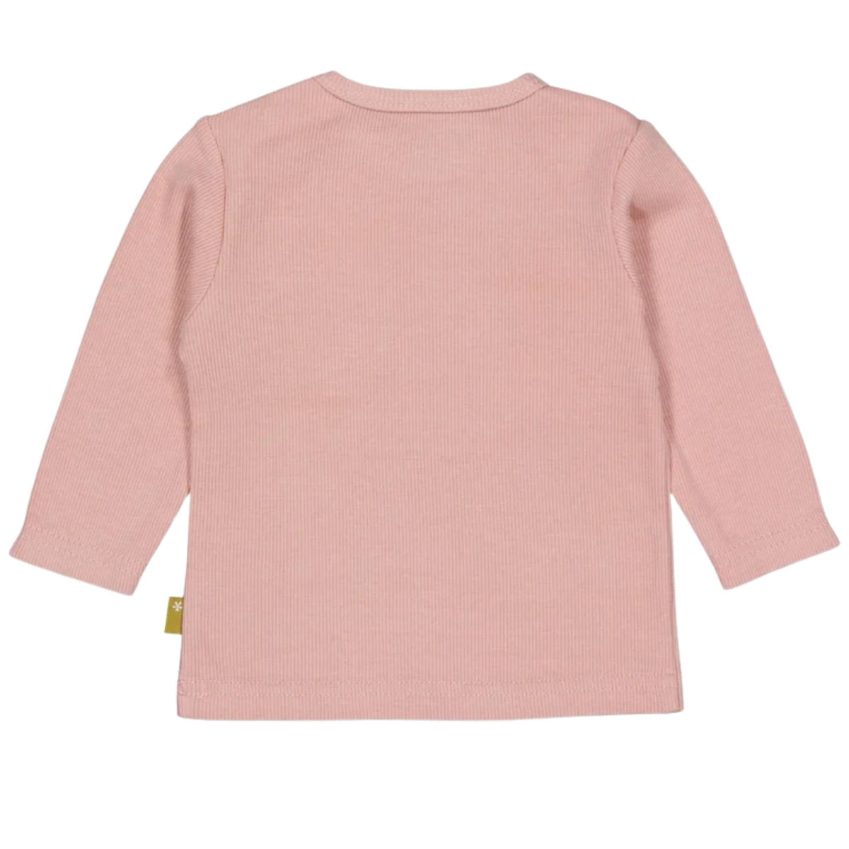 Lichtroze effen rib shirtje Adrienna