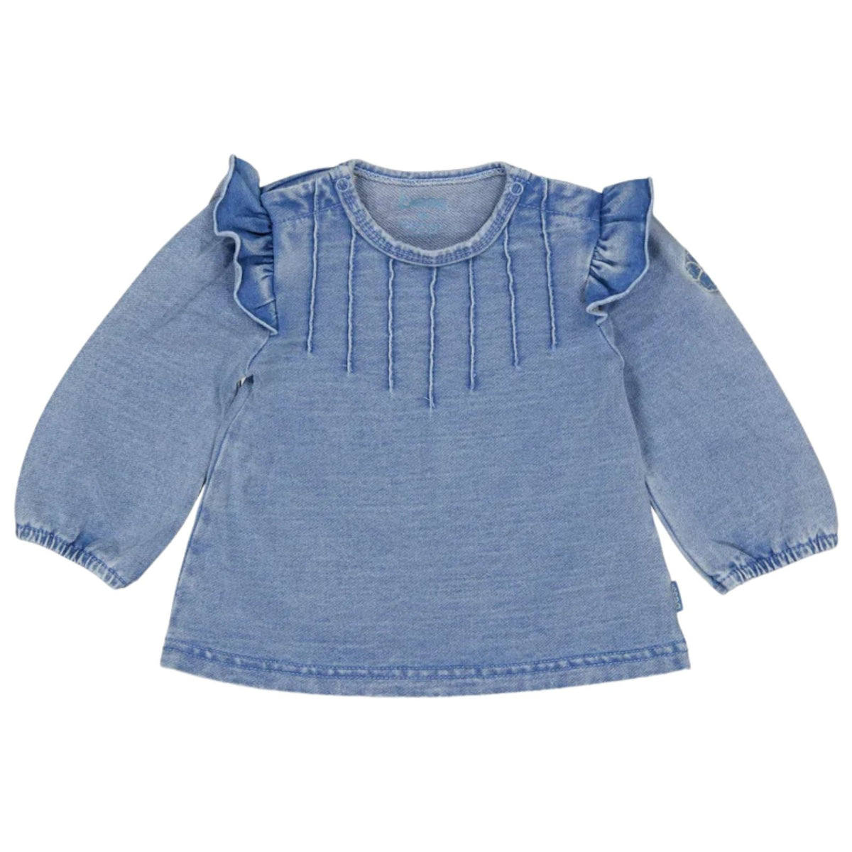 Blue Denim ruches blouse Adriana