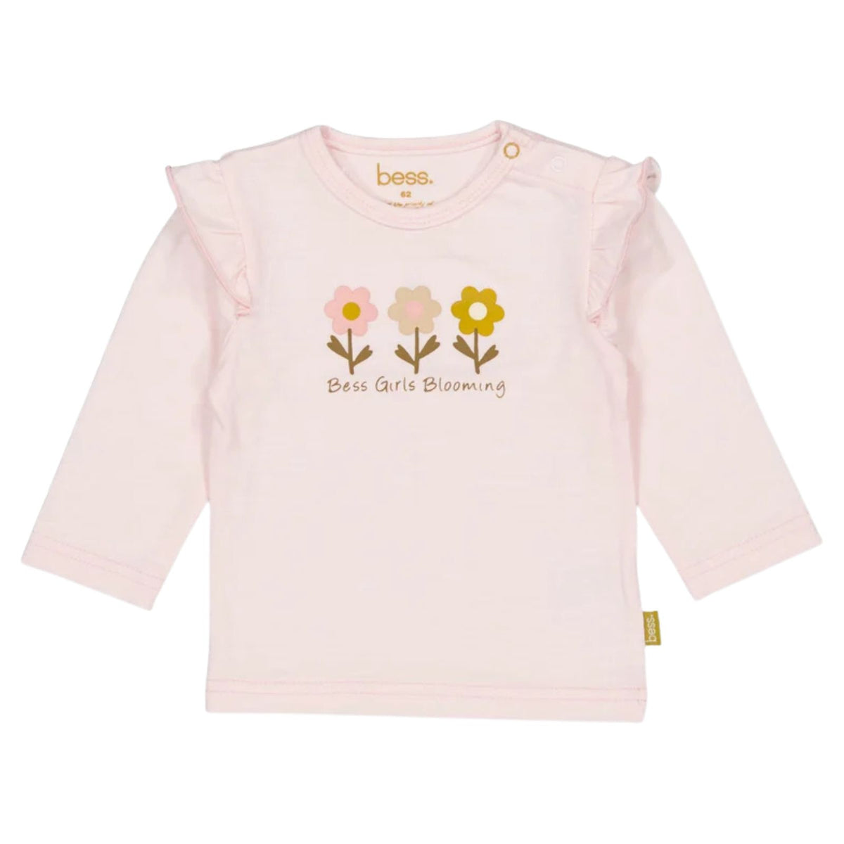 Lichtroze ruches longsleeve Alida