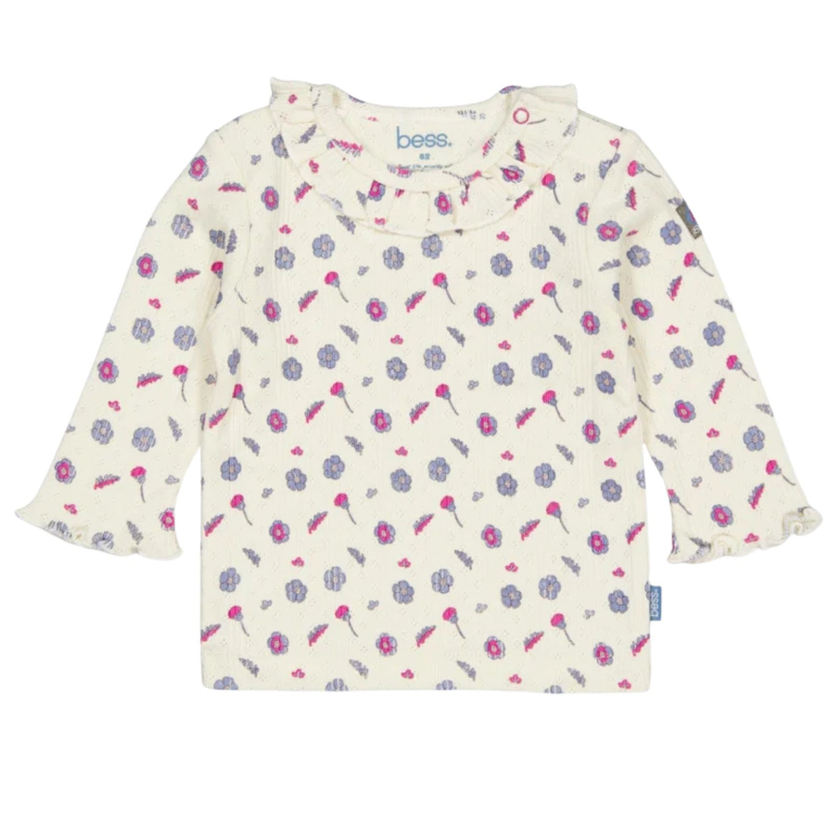 Roze met bloemen geprinte longsleeve Annette
