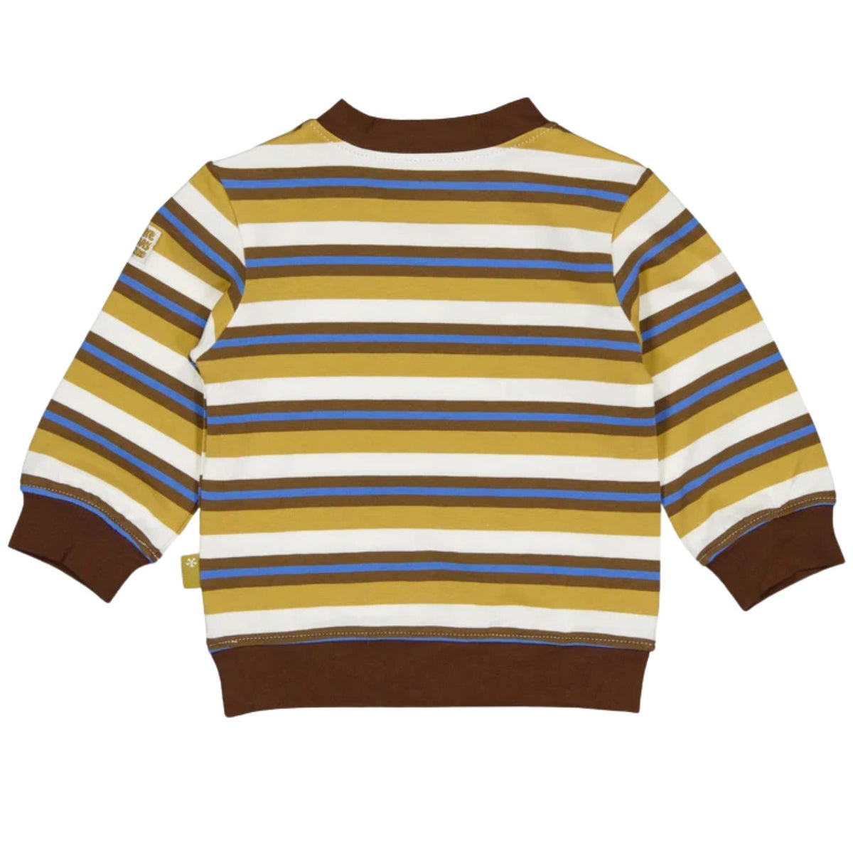Grijs met camel en blauw gestreept shirt Ace