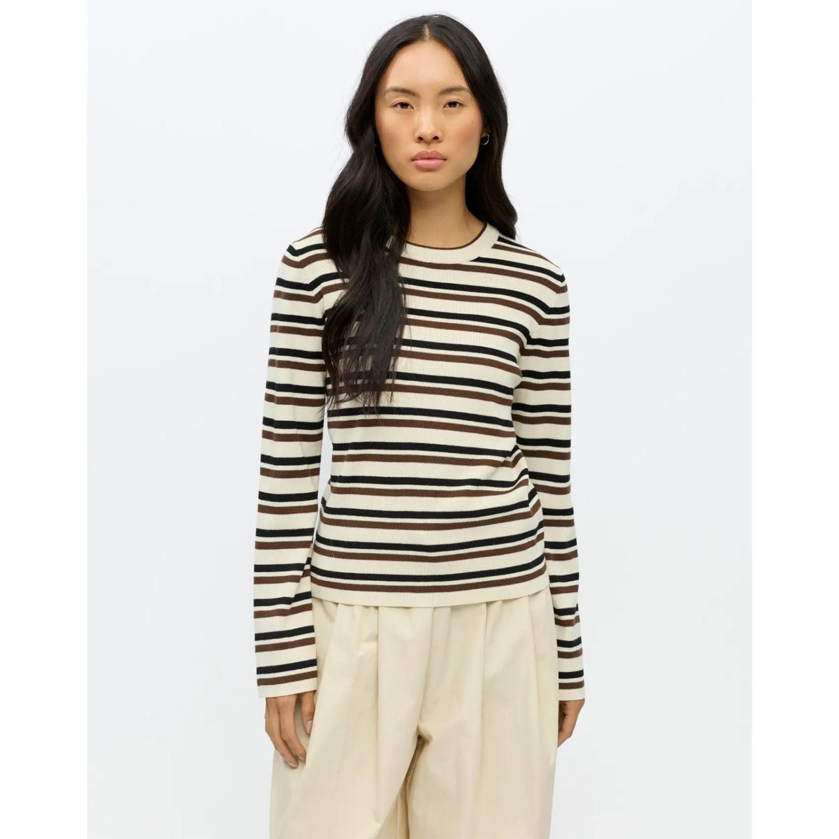 Birch gestreepte knit pullover Ester - Capuchon Fashion