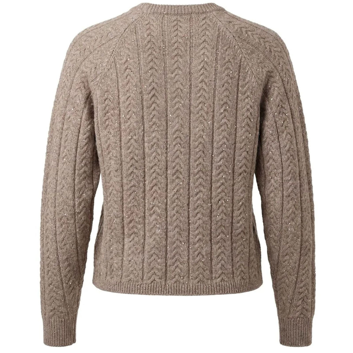 Biscuitbruine pullover sequins 633129 - Capuchon Fashion