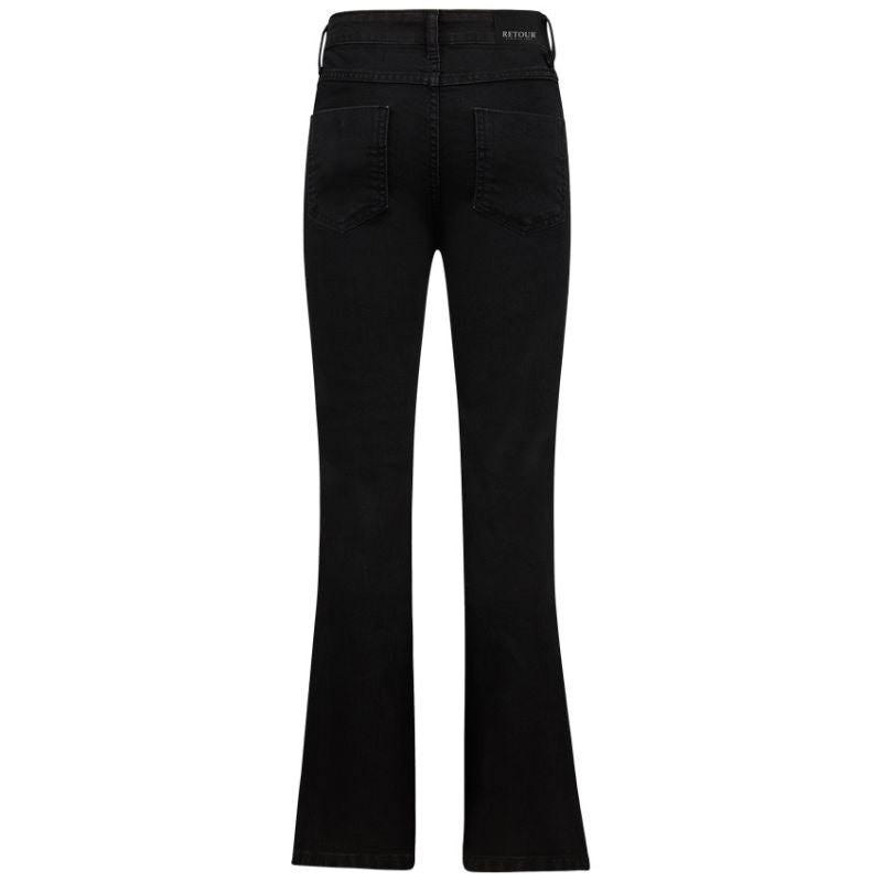 Black Denim flair jeans Mikkie - Capuchon Fashion