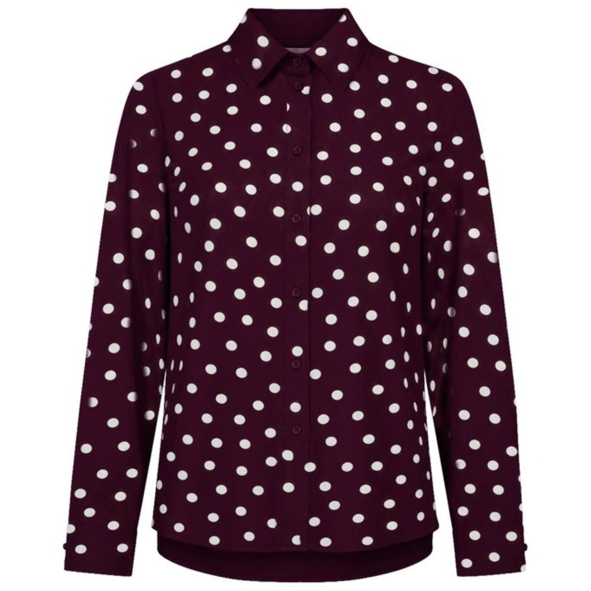 Blackberry met Ecru travel blouse Bernadette - Capuchon Fashion