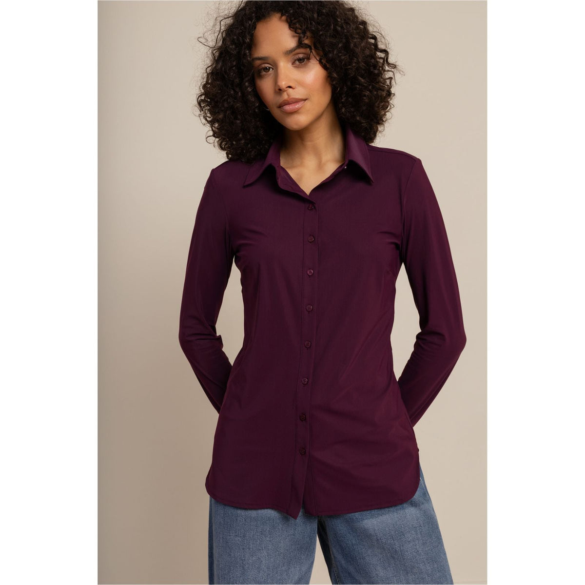 Blackberry travel basis blouse Poppy - Capuchon Fashion