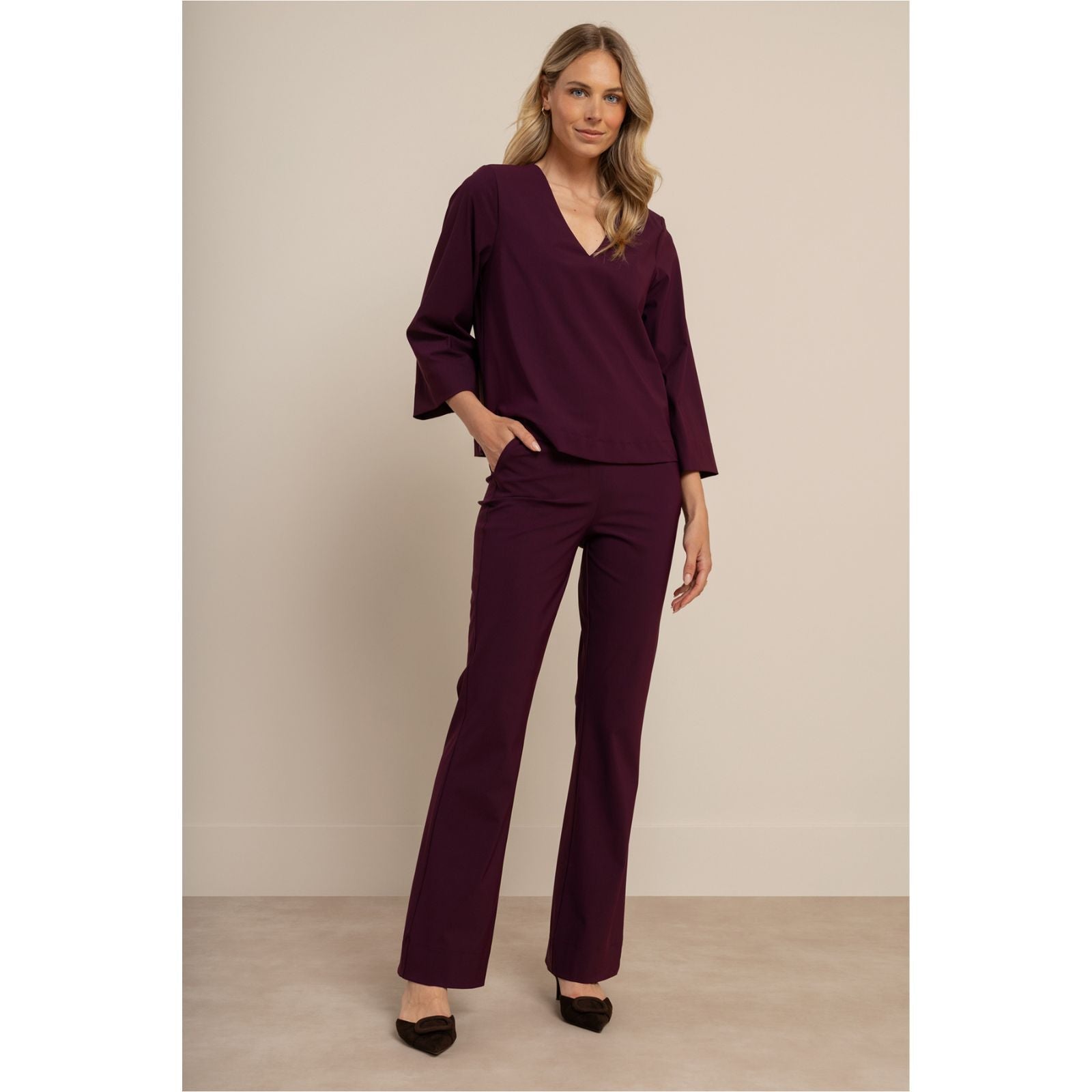 Blackberry travel trousers Flair bonded - Capuchon Fashion