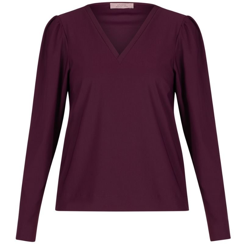 Blackberry travel v-hals top Lola - Capuchon Fashion