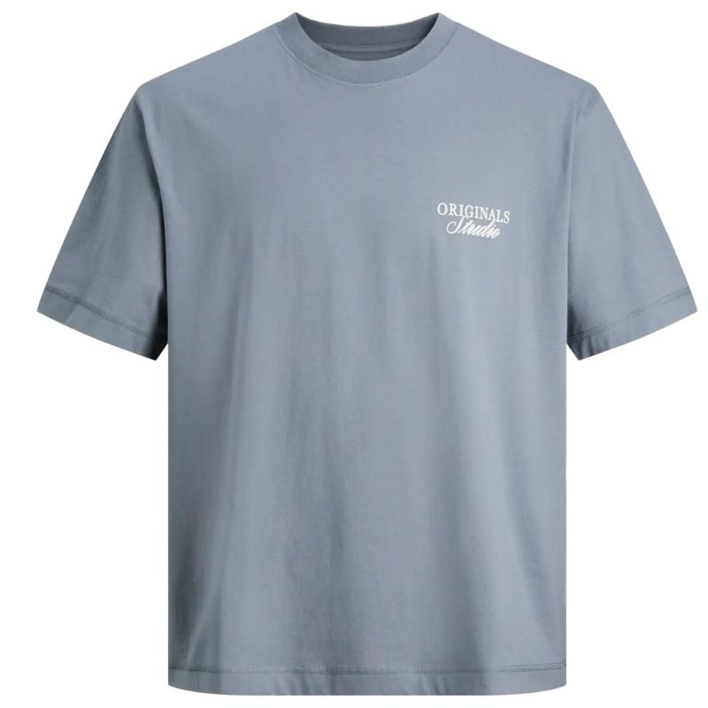 Blauw crew neck t-shirt Norrebro Typo - Capuchon Fashion