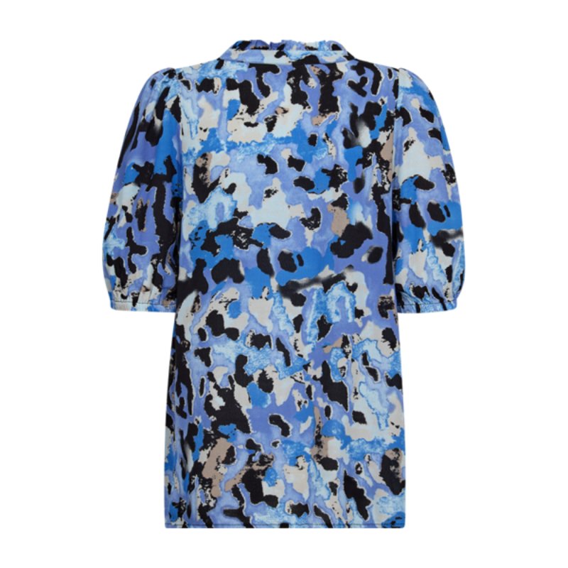 Blauw geprint shirt Lexey - Capuchon Fashion