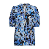 Blauw geprint shirt Lexey - Capuchon Fashion