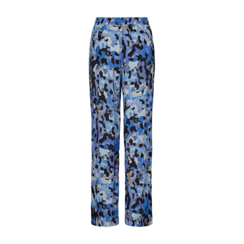 Blauw geprinte broek Lexey - Capuchon Fashion