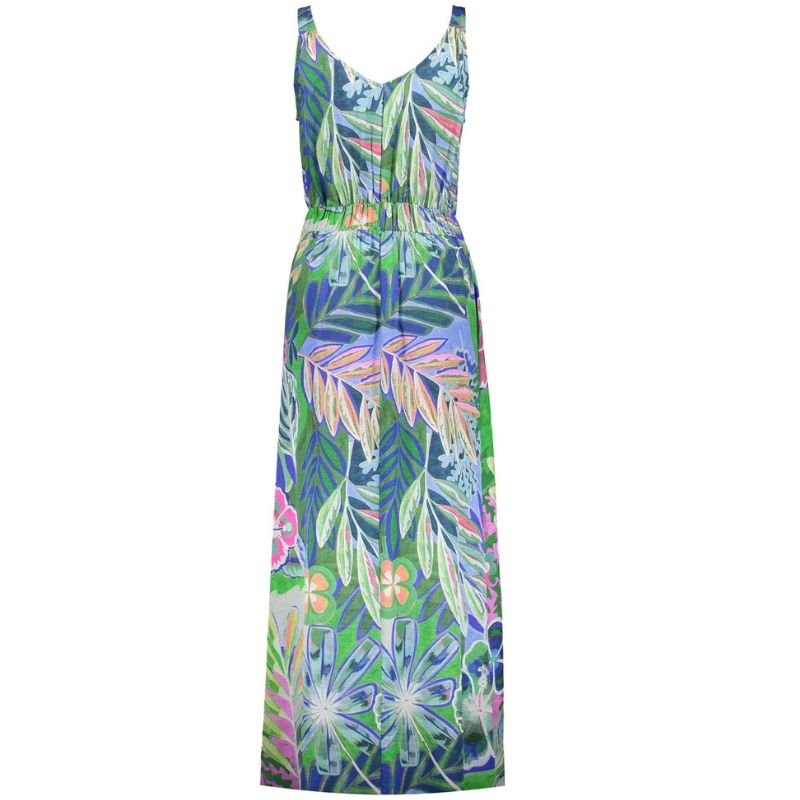Blauw geprinte jurk 57333 - Capuchon Fashion