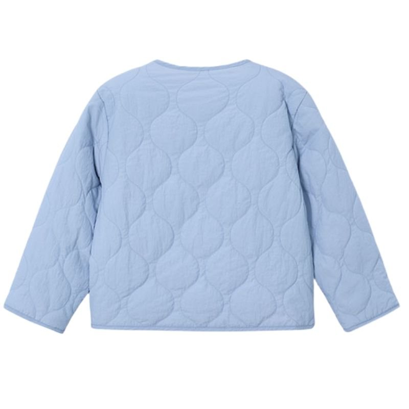 Blauw geprinte reversible padded jacket 3452 - Capuchon Fashion