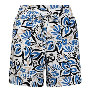 Blauw geprinte short Jennifer - Capuchon Fashion