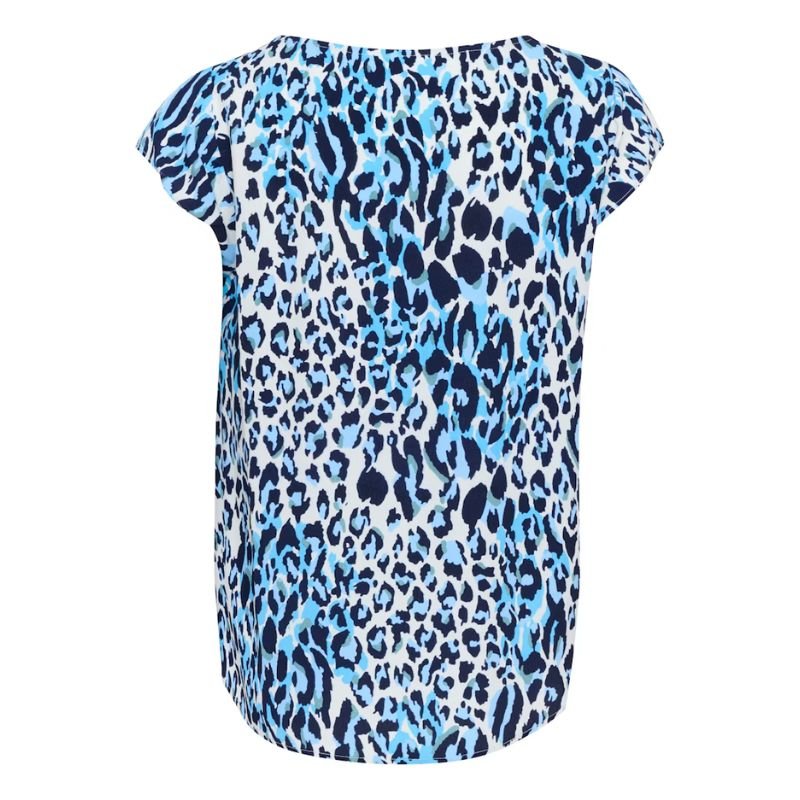 Blauw geprinte top Bianca - Capuchon Fashion