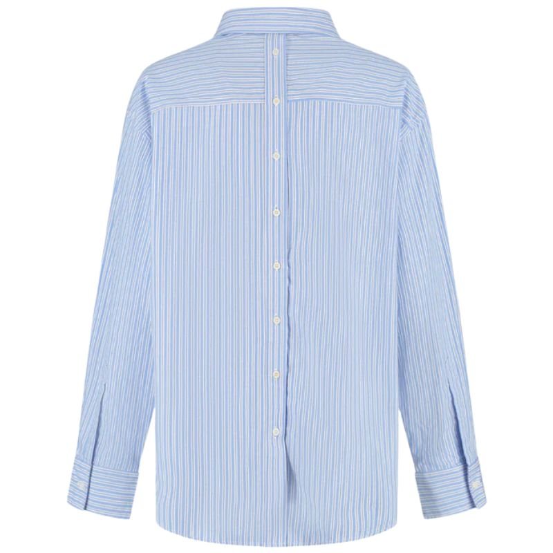 Blauw gestreepte blouse Valerie - Capuchon Fashion