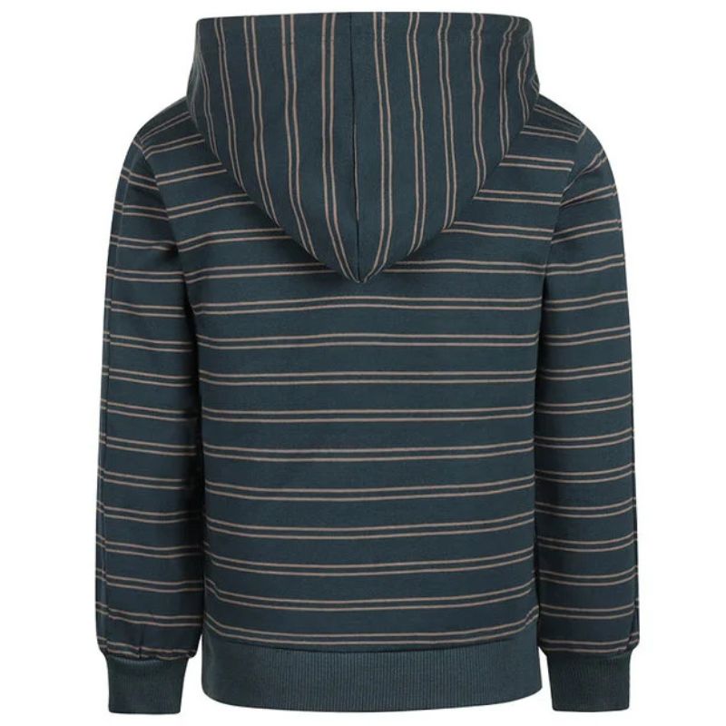 Blauw gestreepte sweater O56842 - Capuchon Fashion