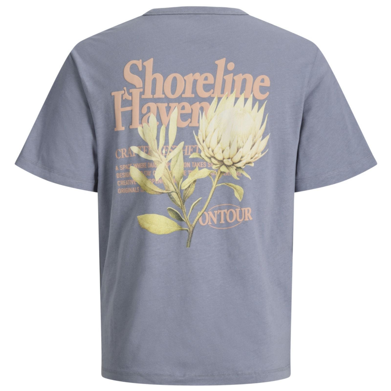 Blauw graphic multicolor t-shirt Montauk - Capuchon Fashion