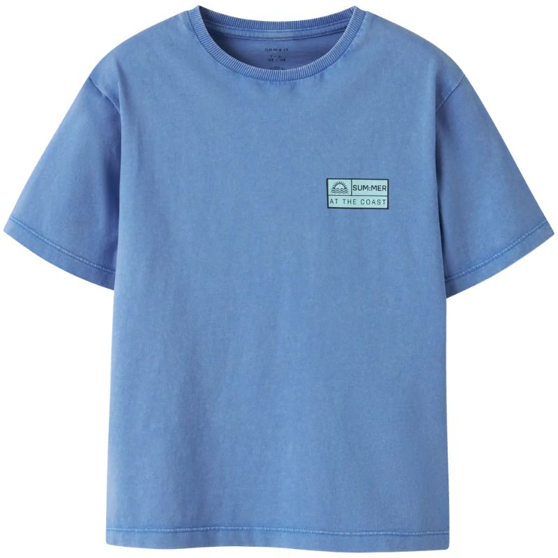 Blauw regular fit t-shirt Fandel - Capuchon Fashion