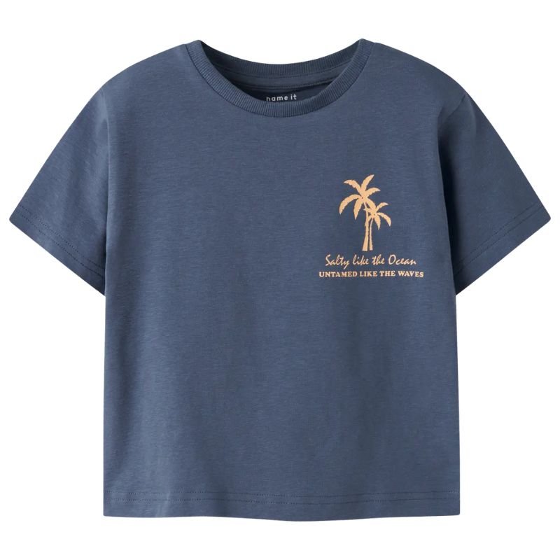 Blauw regular fit t-shirt Flom - Capuchon Fashion