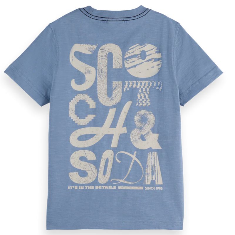 Blauw relaxed fit t-shirt met artwork - Capuchon Fashion