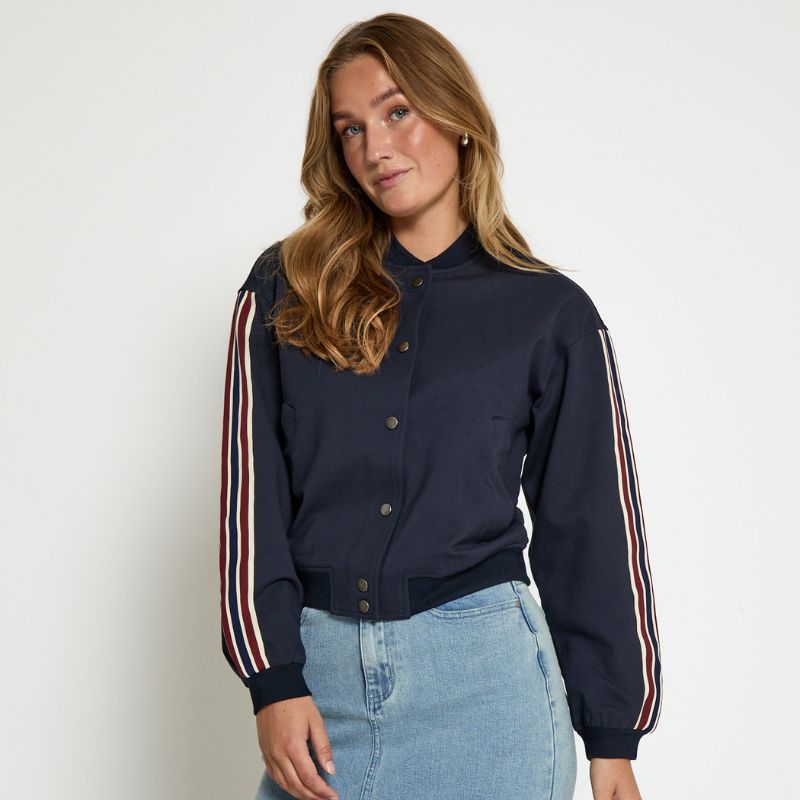 Blauwe bomber jacket Marabella - Capuchon Fashion
