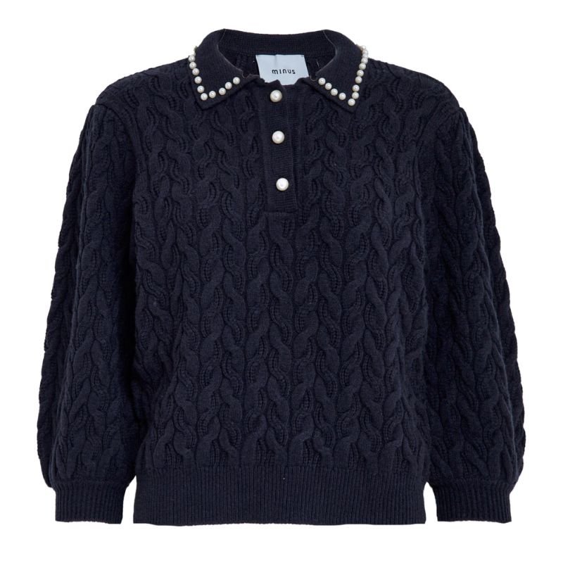 Blauwe knit pullover Filucca - Capuchon Fashion