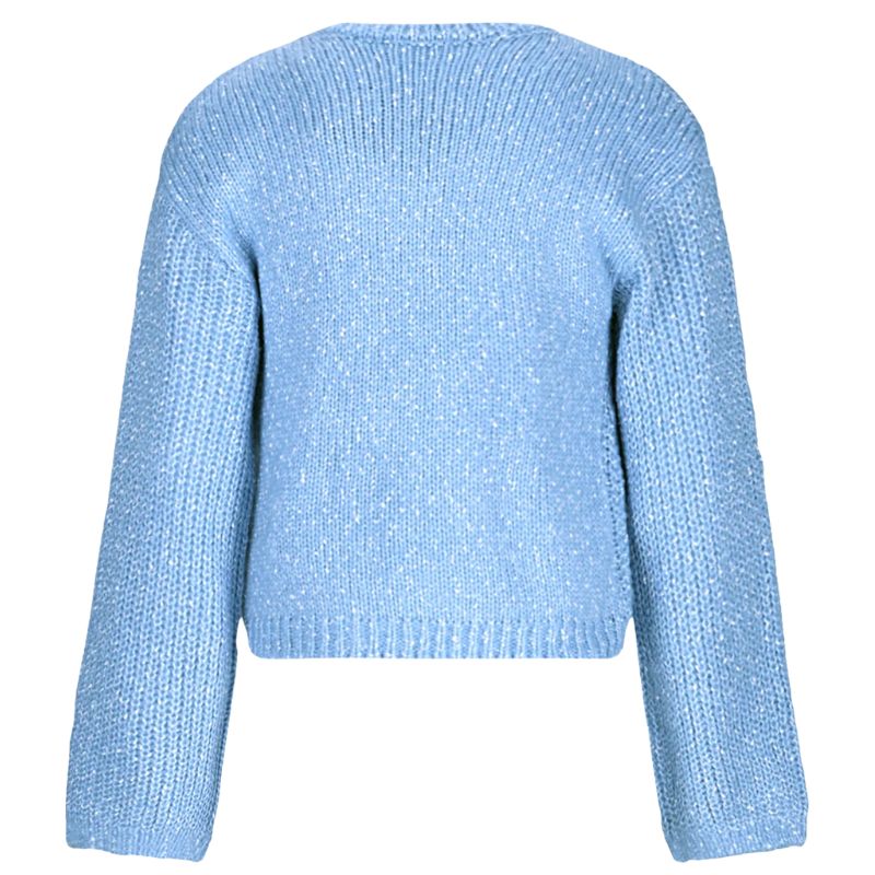 Blauwe knitted cable sweater Katy - Capuchon Fashion