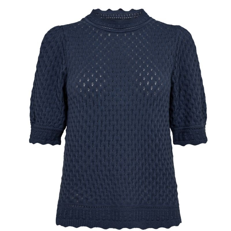 Blauwe pullover Gina - Capuchon Fashion