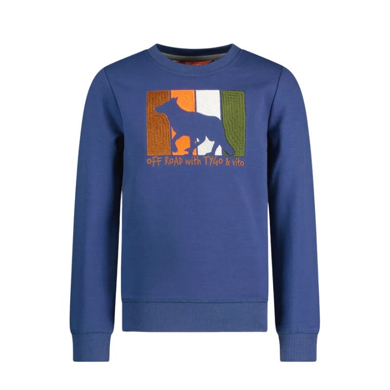 Blauwe sweater Sem - Capuchon Fashion