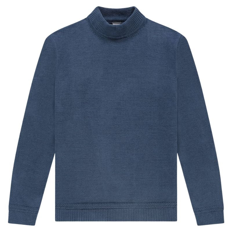 Blauwe sweater Soft Mock - Capuchon Fashion