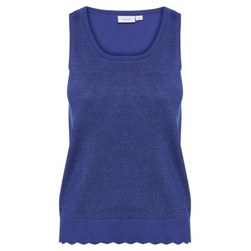 Blauwe tanktop Mila Shimmer - Capuchon Fashion