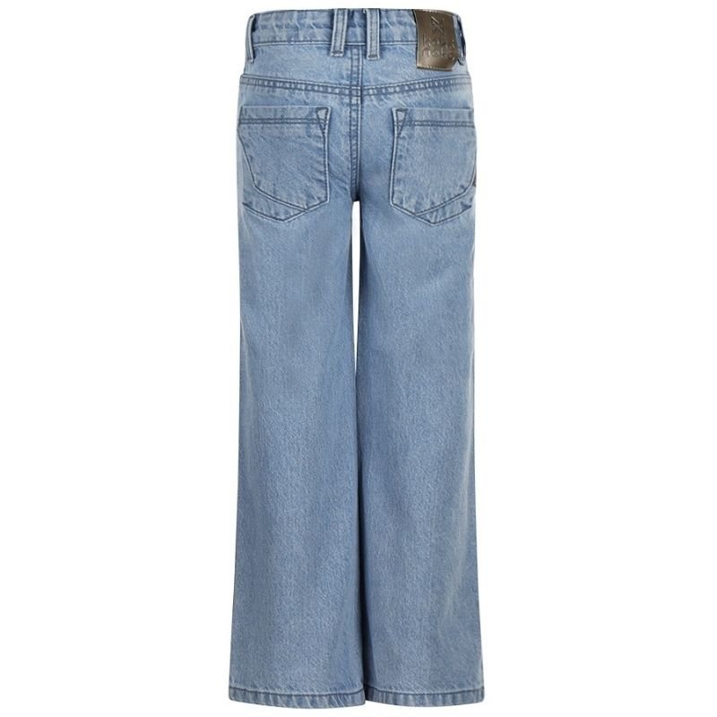 Blauwe wide jeans P54978 - Capuchon Fashion