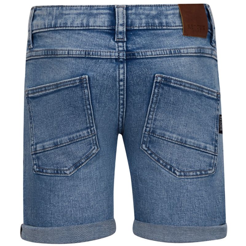 Bleached Blue Denim short Loek - Capuchon Fashion