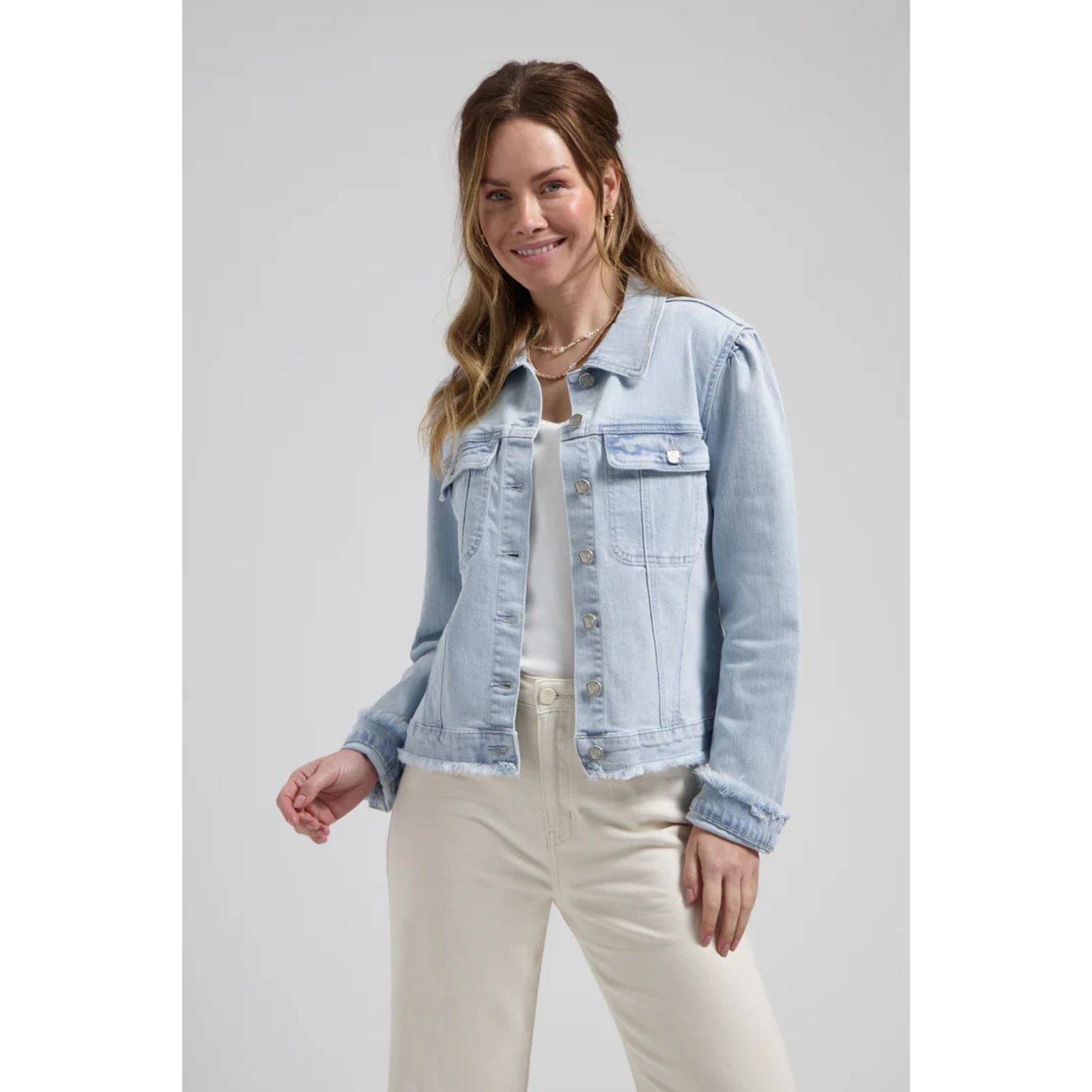 Bleached Denim denim jacket Florez - Capuchon Fashion