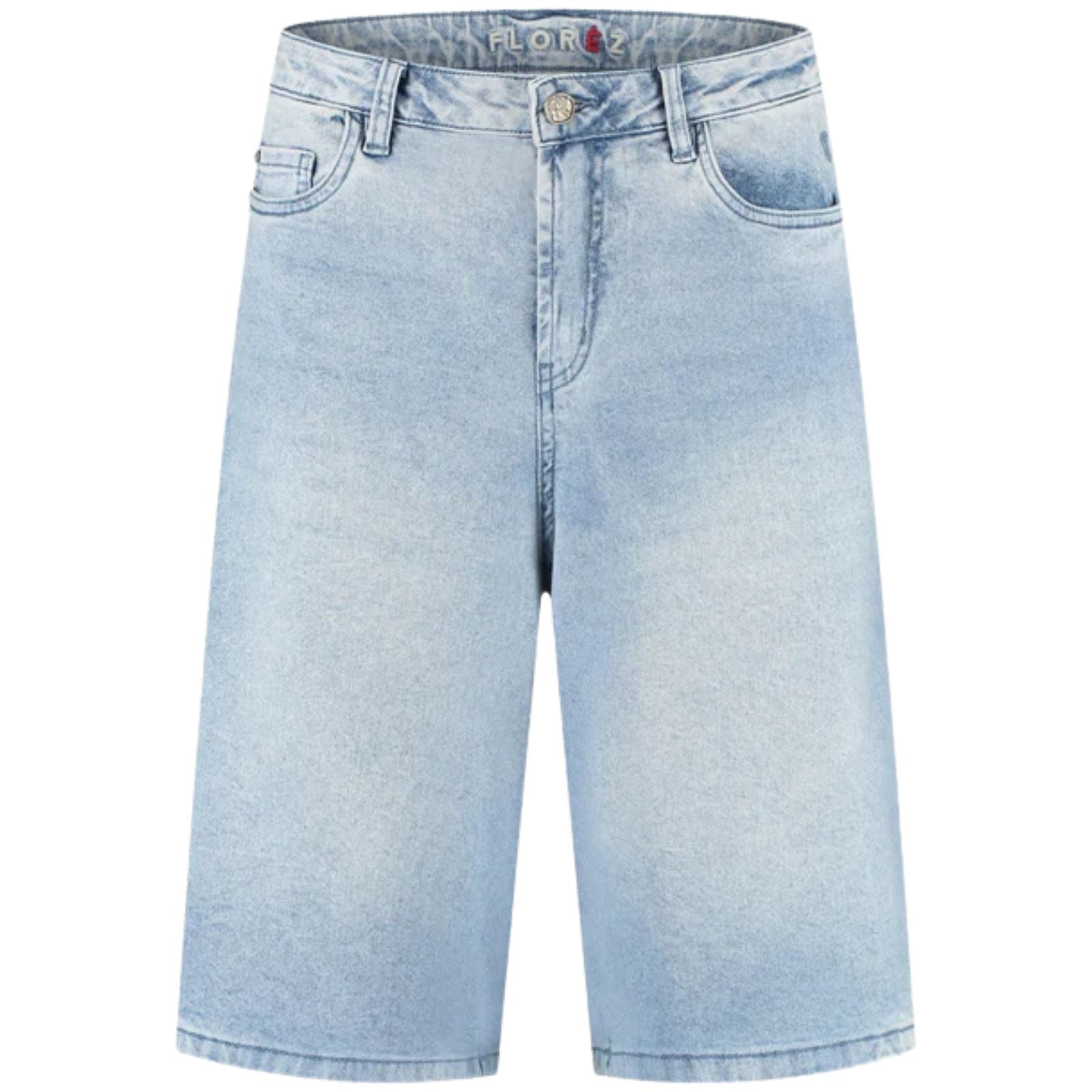 Bleached Denim wide fit bermuda Florez - Capuchon Fashion