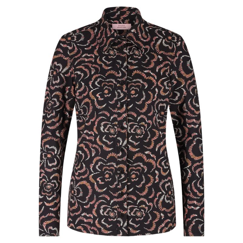 Espresso geprint shirt Poppy marker