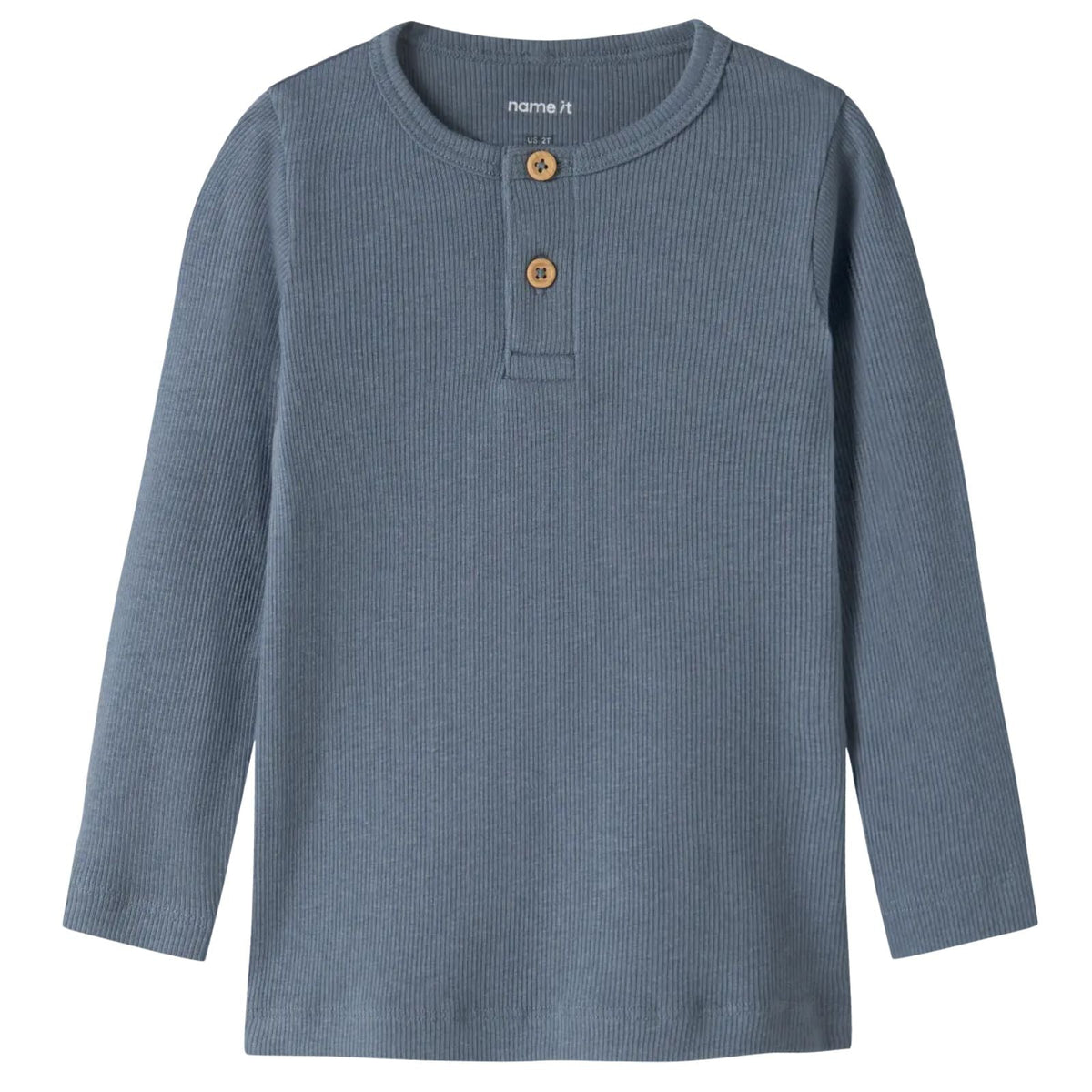 Blue Mirage longsleeve rib top Kab - Capuchon Fashion